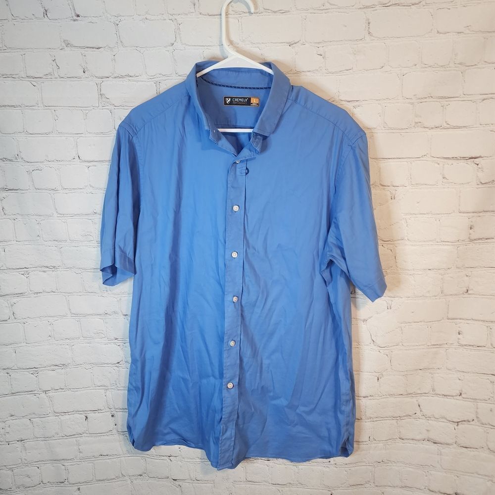 Daniel Cremieux Performancr Men's Sky Blue Button Down Shirt, Size Large